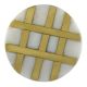 White Round Marble Brass Striped Cabinet knob
